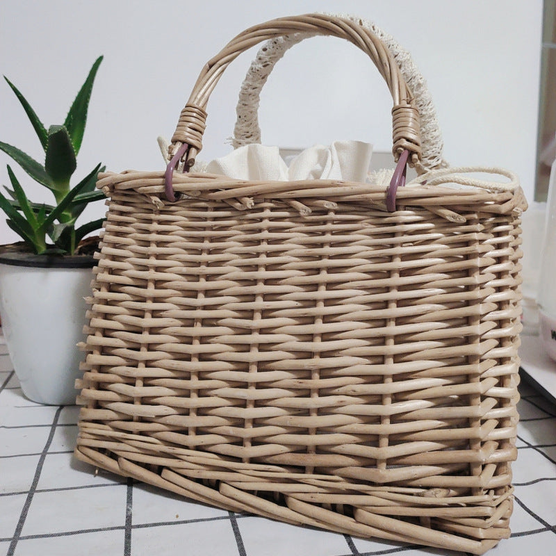 Damen Handtasche mit Perlenkette Karnz
