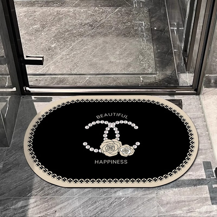 Elegante ovale dekorative Teppichmatte für Zuhause