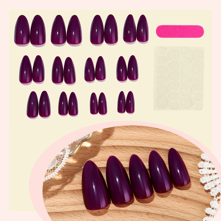 Glänzende Stiletto Press-On Nagelspitzen Set Karnz