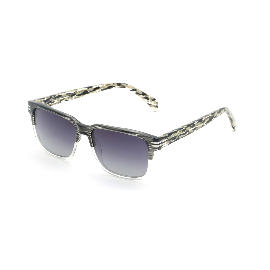 Damen modische Sonnenbrille mit transparentem Rahmen und grünen Gläsern Karnz