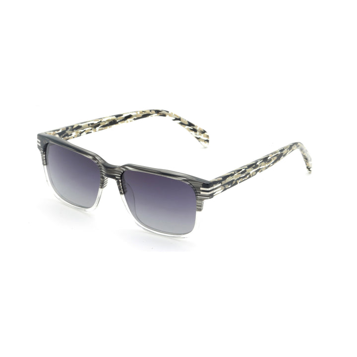 Damen modische Sonnenbrille mit transparentem Rahmen und grünen Gläsern Karnz