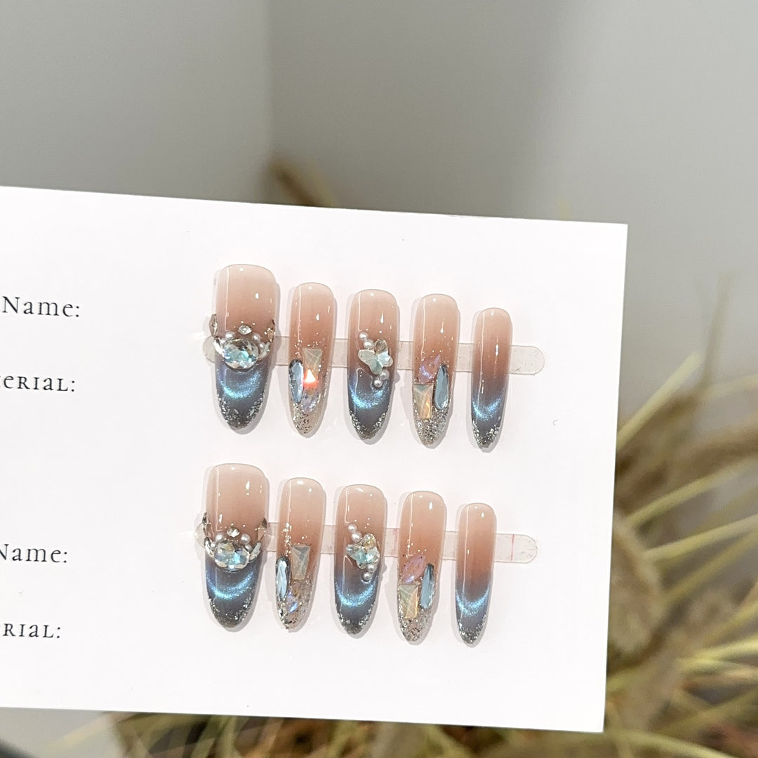 Elegante Ombre Glitter Press-On Nägel