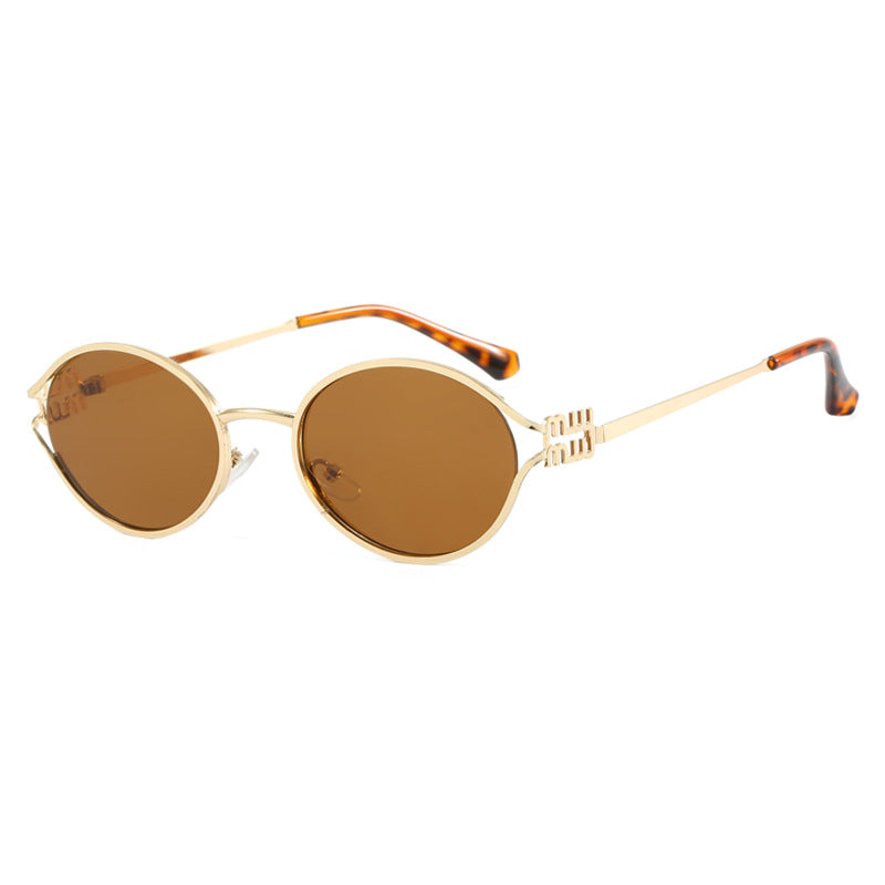Damen elegante ovale Sonnenbrille Karnz