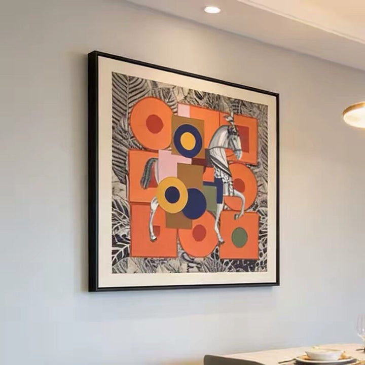 Gerahmtes florales Kunstwerk