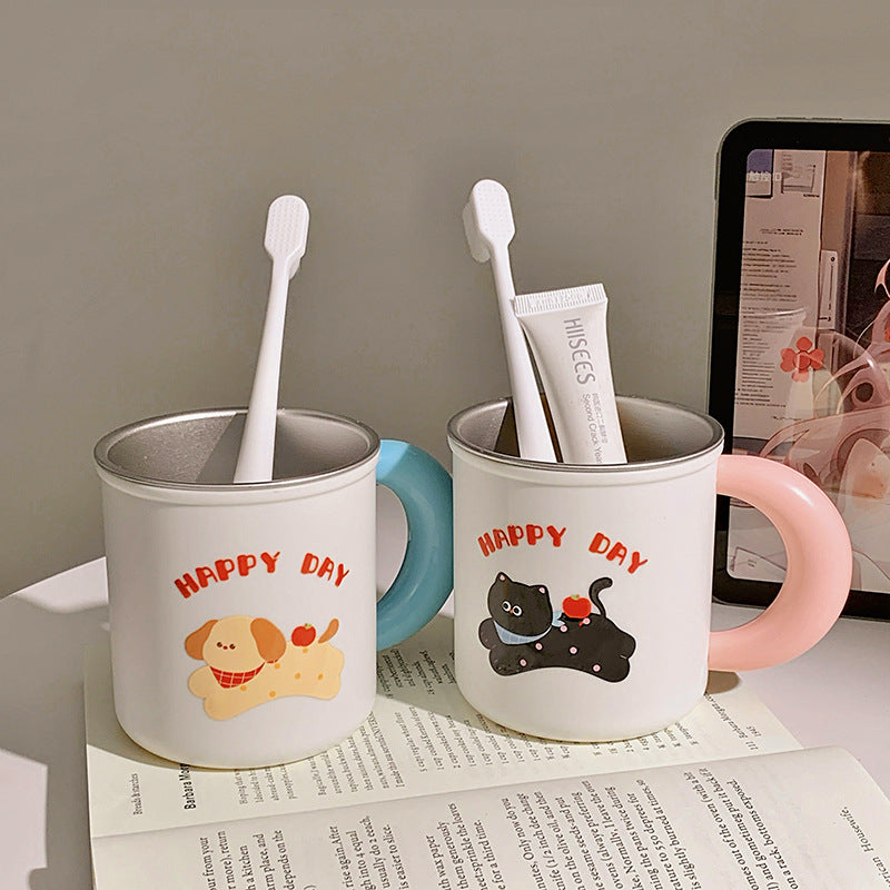 Isolierte Trinkbecher mit Fröhlichem Hunde-Design Karnz