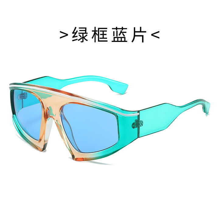 Damen Sportliche Sonnenbrille mit stylischem Rahmen und großen Linsen Karnz