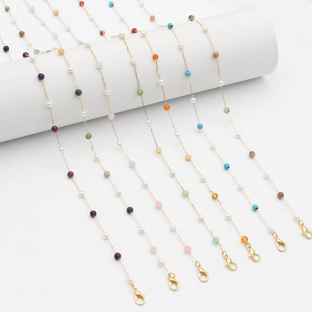 Elegante Mehrfarbige Brillenkette Karnz