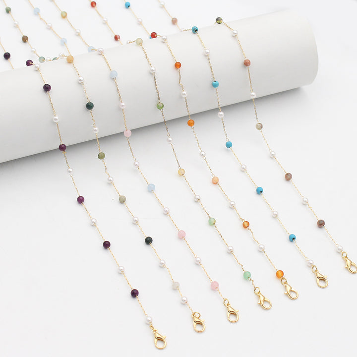 Elegante Mehrfarbige Brillenkette Karnz