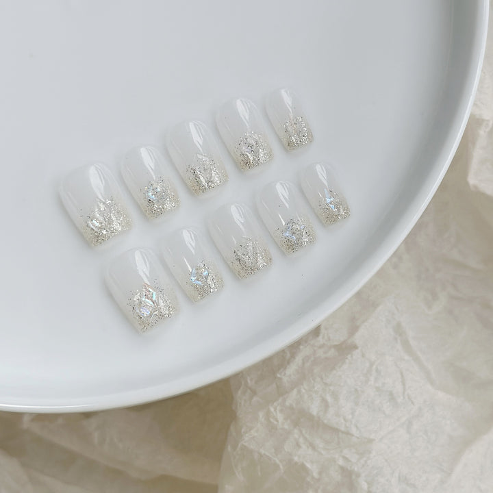 Elegantes glitzerndes Press-On-Nagelset