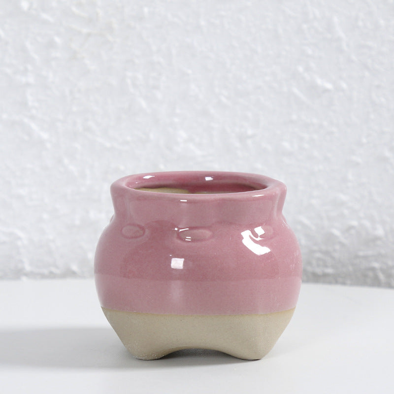 Zeitgenössische Kurvenkeramische Vase Karnz