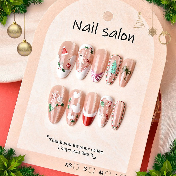 Kunstnagelset mit festlichen Weihnachtsmotiven und eleganten Designs Karnz