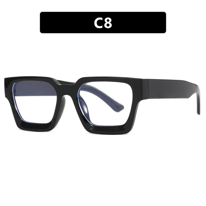 Damen modische quadratische Lesebrille mit transparenter Rahmenkonstruktion Karnz
