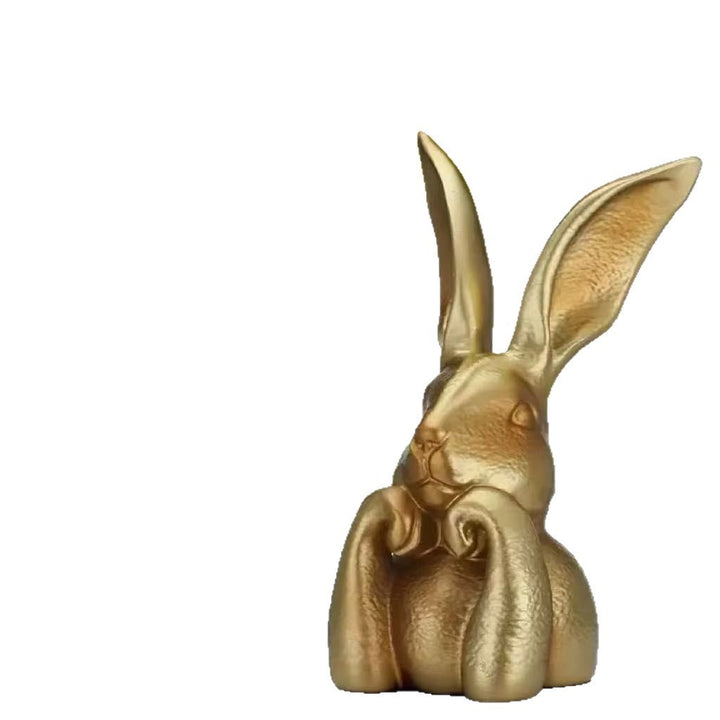 Dekorative Goldene Kaninchen Skulptur Karnz