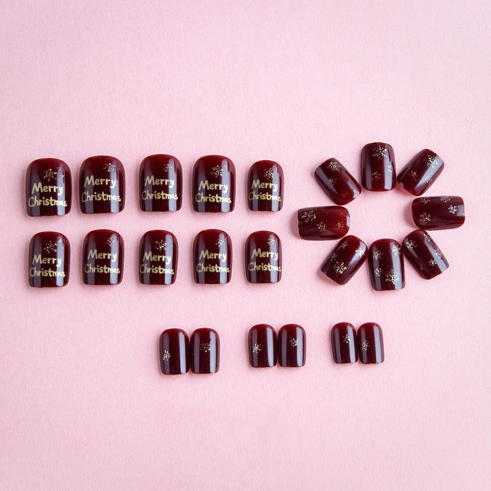 Festliche Weihnachts-Themen Press-On Nagelkunst Karnz 1787543209