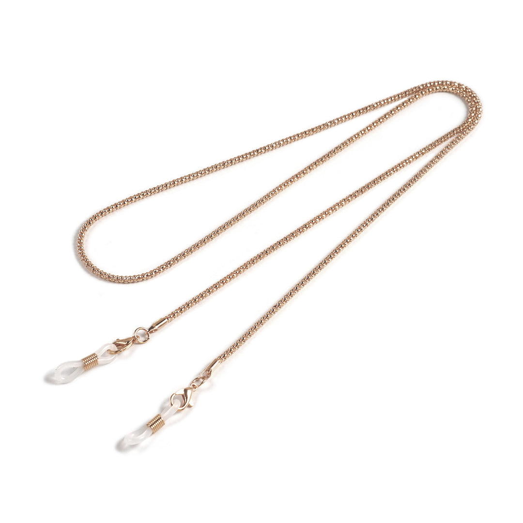 Elegante Goldene Metall Brille Kette Karnz