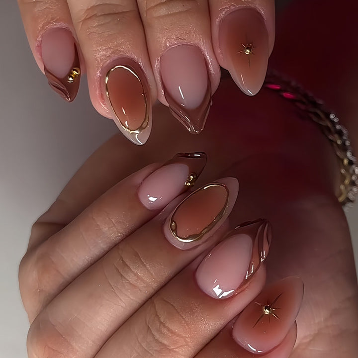 Floral Akzent Nagelkunst Verlängerungen Karnz