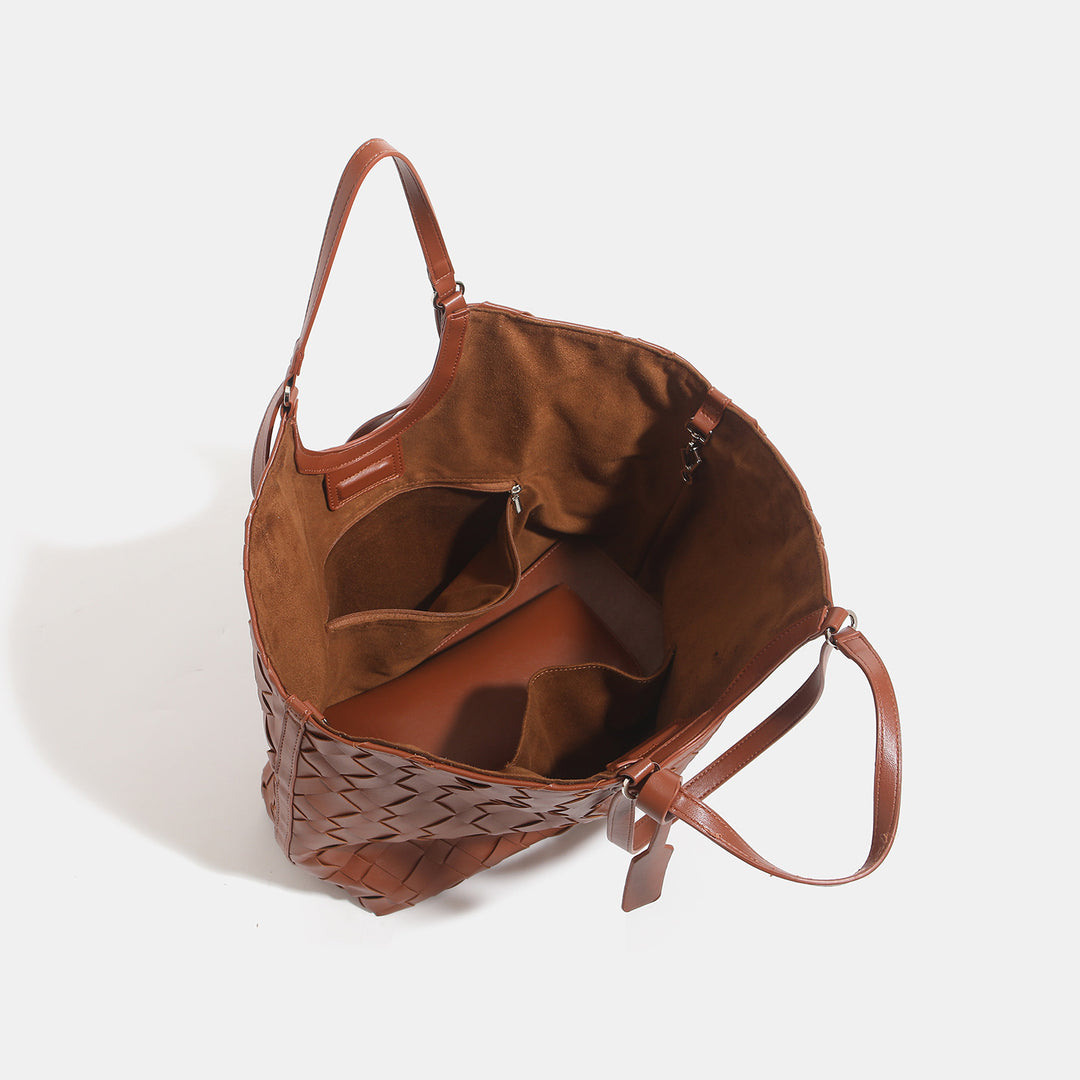 Gewebte Leder Tragetasche