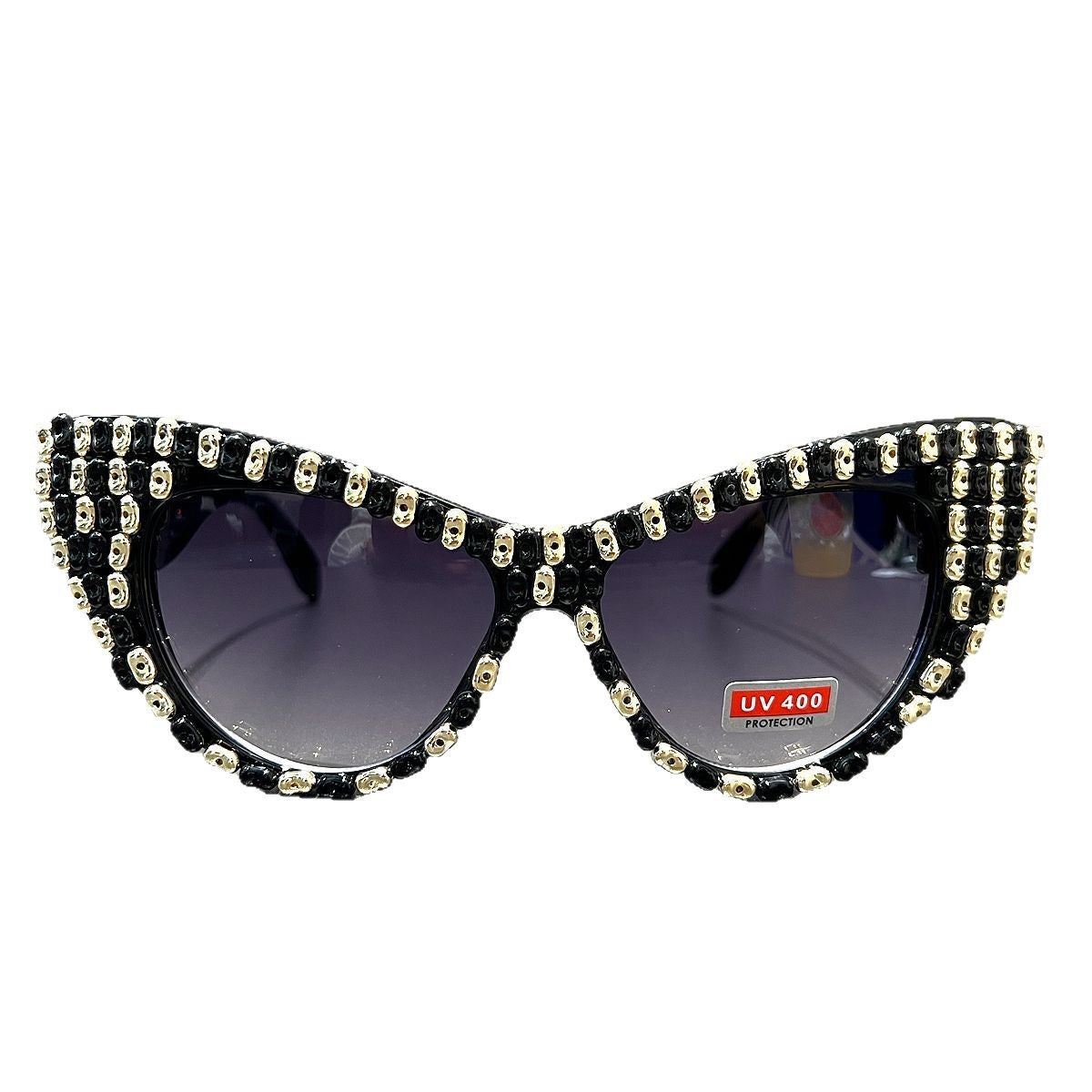 Damen Cat-Eye Sonnenbrille mit farblich akzentuiertem Rahmen Karnz