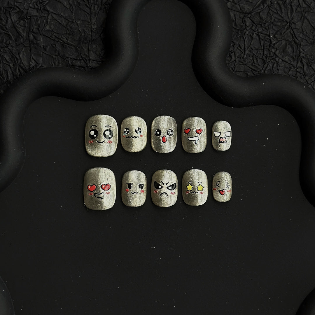 Dekoratives Emoji Press-On Nagelset