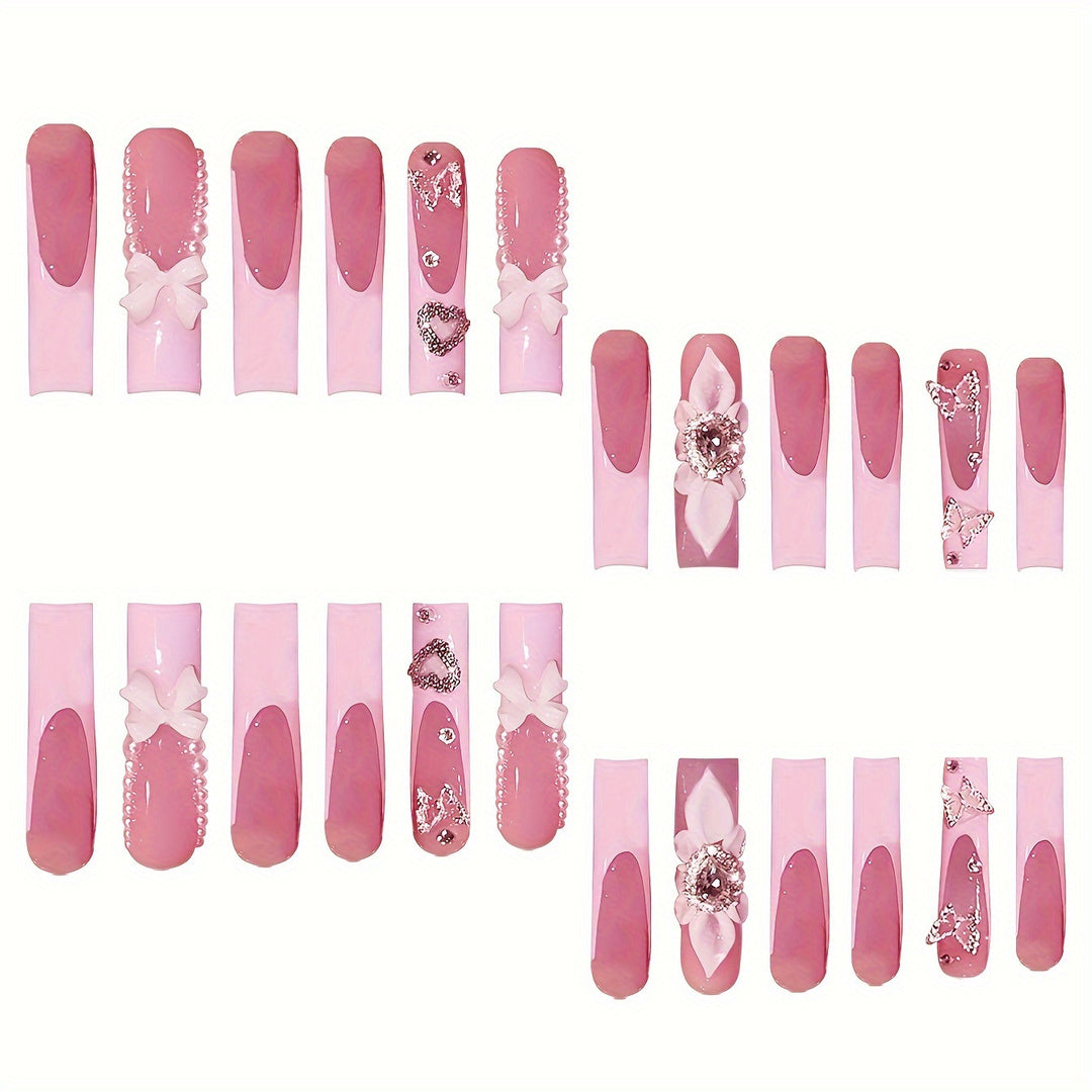 Dekorativer Press-On Nagelset Karnz