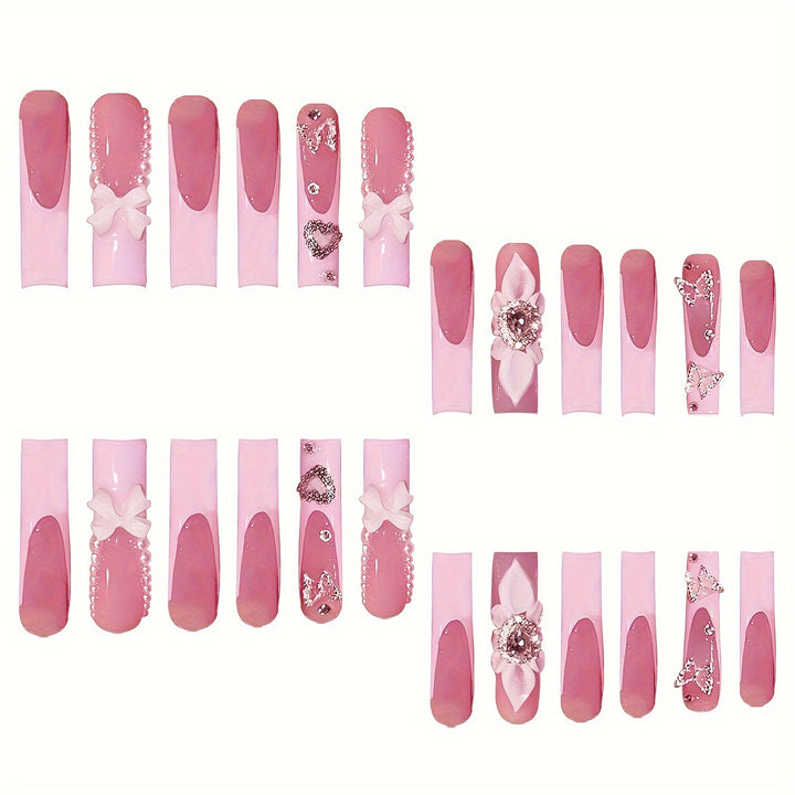 Dekorativer Press-On Nagelset Karnz