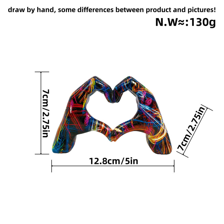Stylische Hand-Skulpturen mit buntem Design Karnz