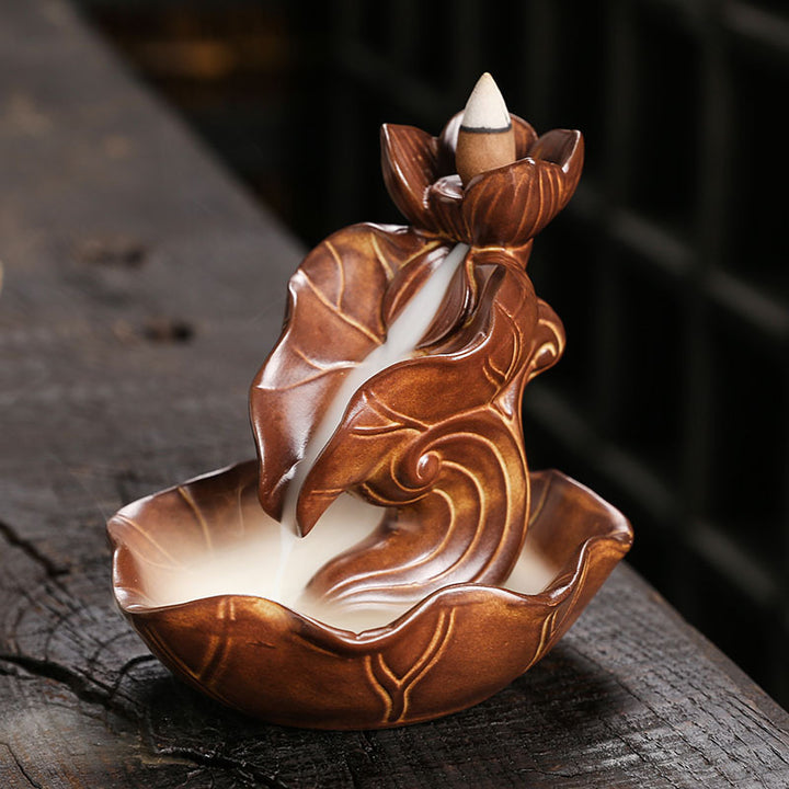 Artisanaler Lotus Wasserfall Räuchergefäß