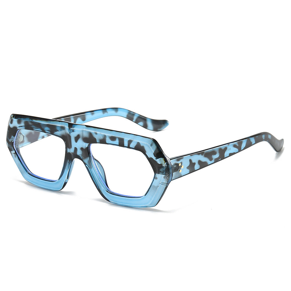 Damen modische optische Brille im extravaganten Hexagon-Design Karnz