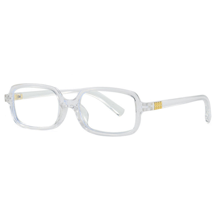 Damen modische quadratische Brille mit elegantem Kunststoffrahmen und goldenen Akzenten Karnz
