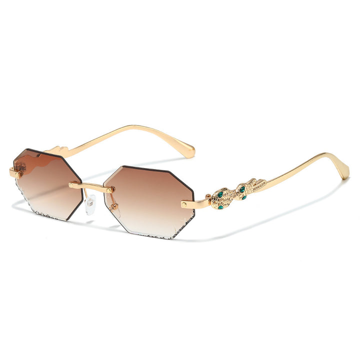 Modebewusste Statement-Hexagon-Sonnenbrille Karnz