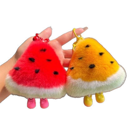 Plüsch-Wassermelonen-Themen-Schlüsselanhänger-Set Karnz