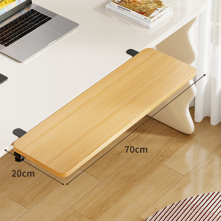 Unter-Desk Bambus Ausziehbare Arbeitsfläche Clamp-Montierte Tastatur- & Mausplattform