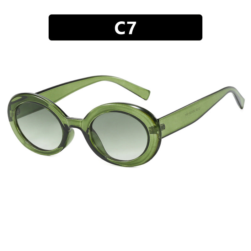 Damen runde Sonnenbrille mit elegantem Kunststoffrahmen und UV-Schutz Karnz
