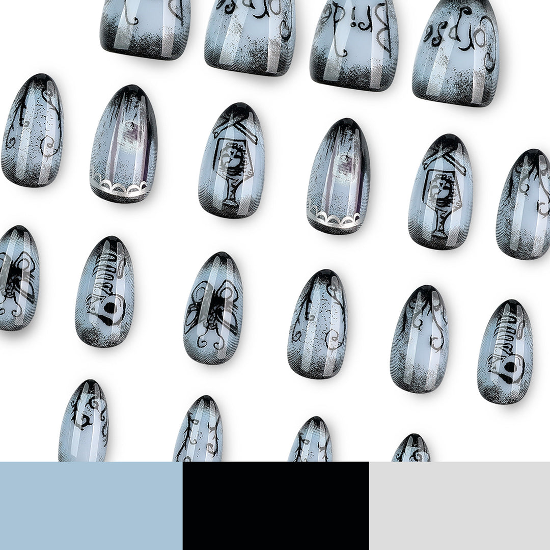 Kreative Halloween Nagelkunst im Gothic-Stil Karnz