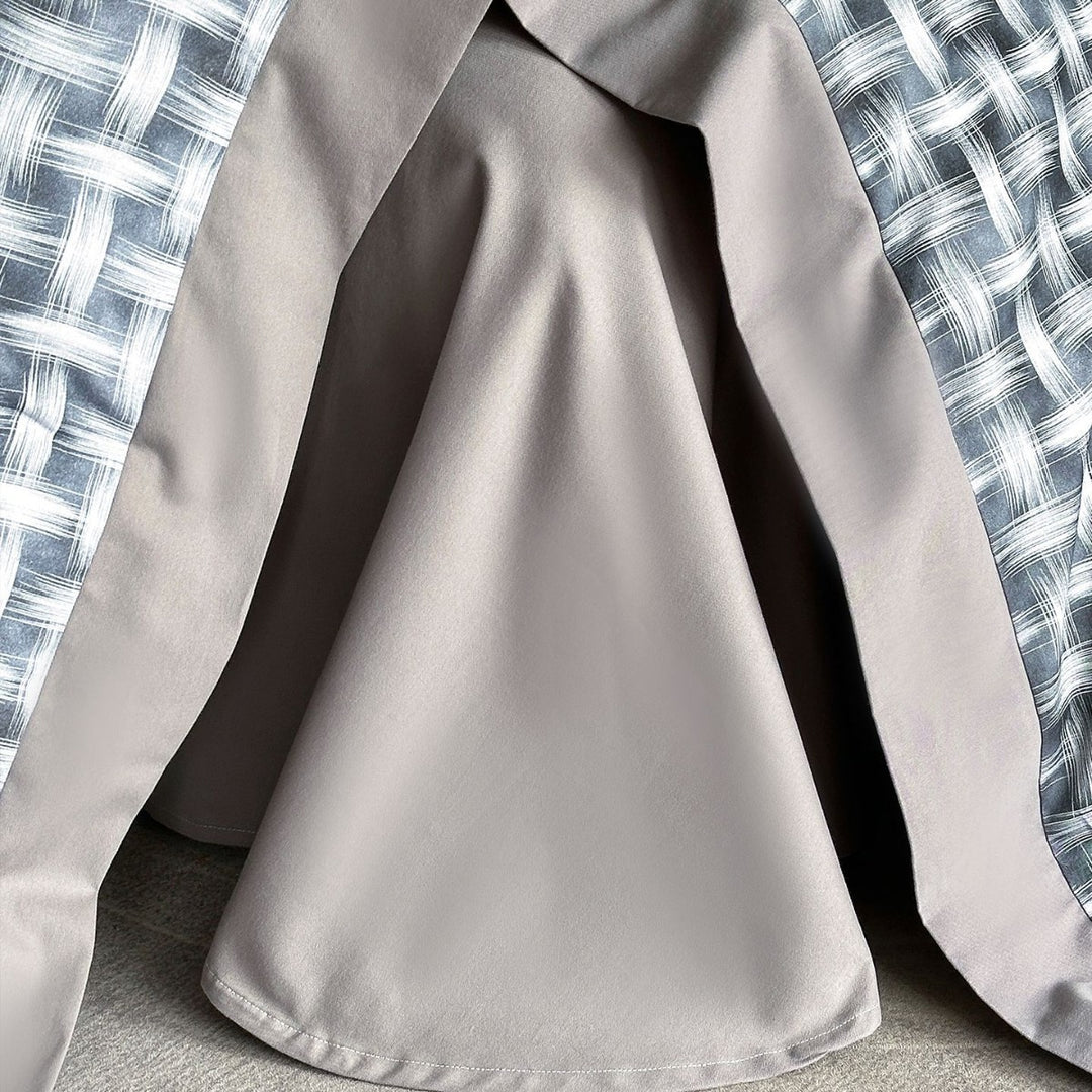 Bürstenstrich Wendebettwäsche-Set mit Kontrastbordüre