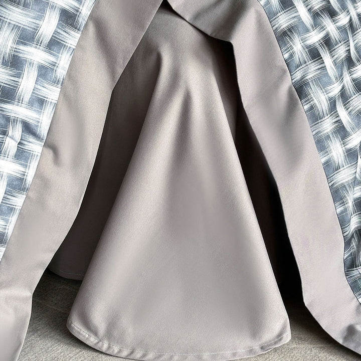 Bürstenstrich Wendebettwäsche-Set mit Kontrastbordüre