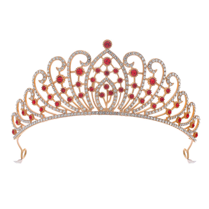 Damen Elegante Strass-Tiara mit floralen Details Karnz