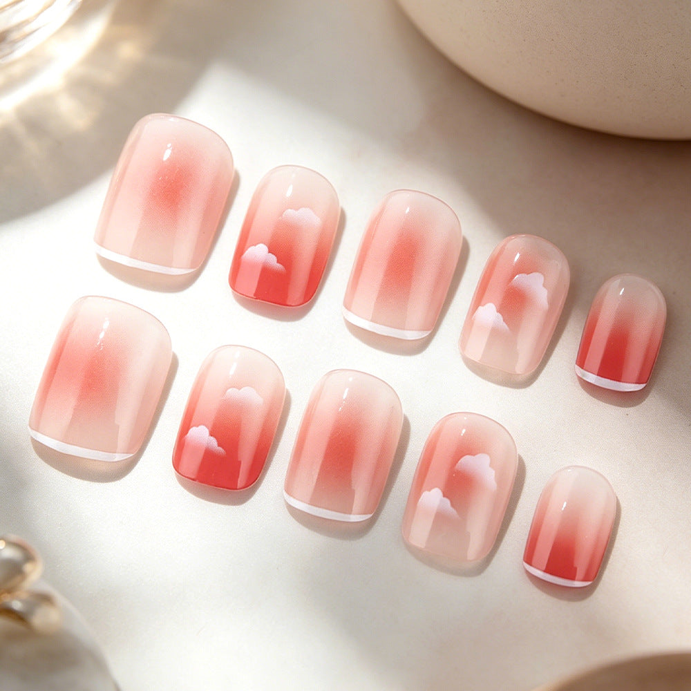 Ombre Cloud Design Press-On Nail Set Karnz