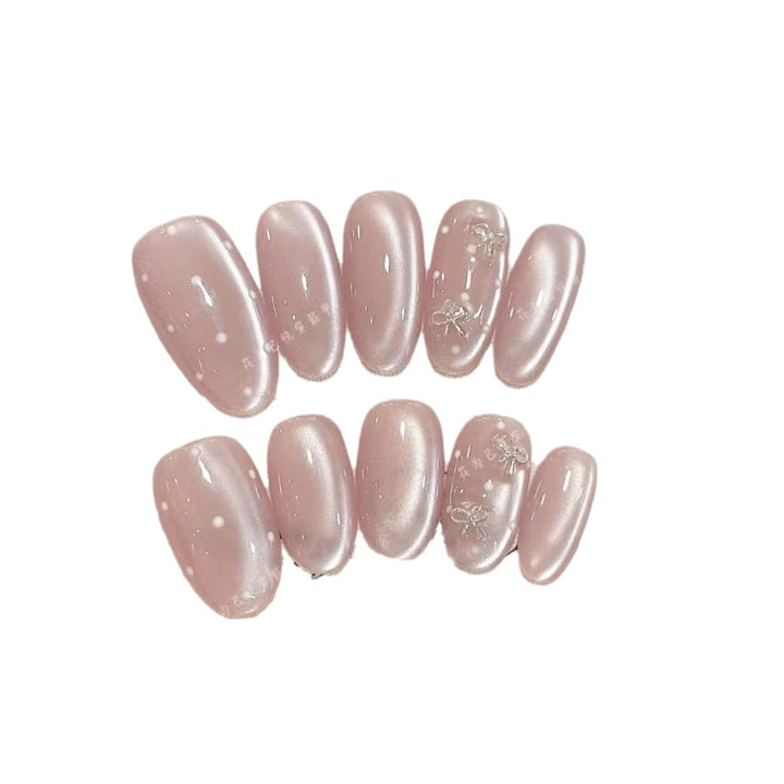 Chic Französische Tip Press-On Nagelset Karnz