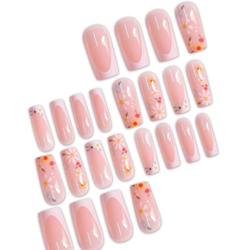 Florale Acryl-Nagelkunst Karnz