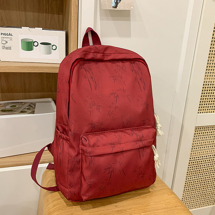 Minimalistischer Bambusdruck-Rucksack