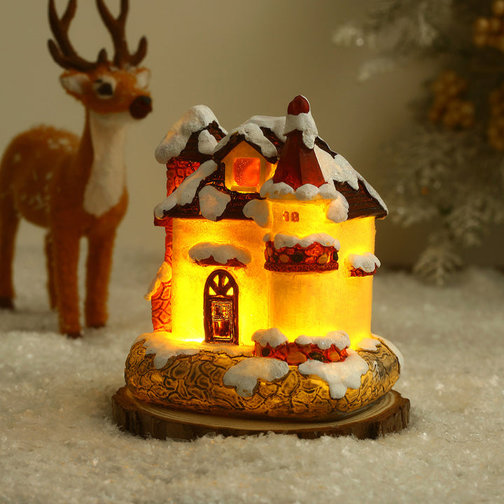 Beleuchtetes Weihnachtsdorf aus Keramik Karnz