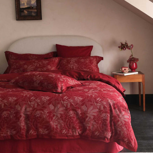 Exklusives jacquard-gewebtes Bettwäsche-Set mit floralem Relief und extraweichem Baumwollsatin