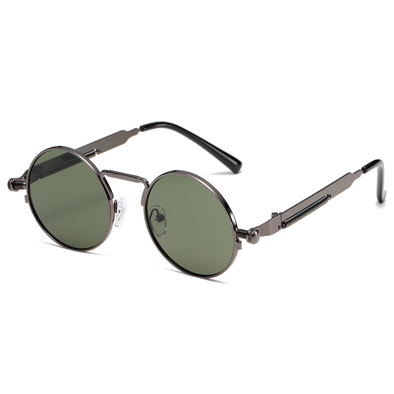 Damen Modische runde Sonnenbrille mit präzisem Metallrahmen Karnz