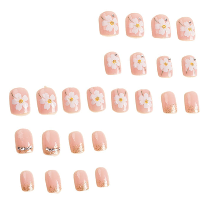 Blumenmuster Press-On Nagelkunst Tipps Karnz