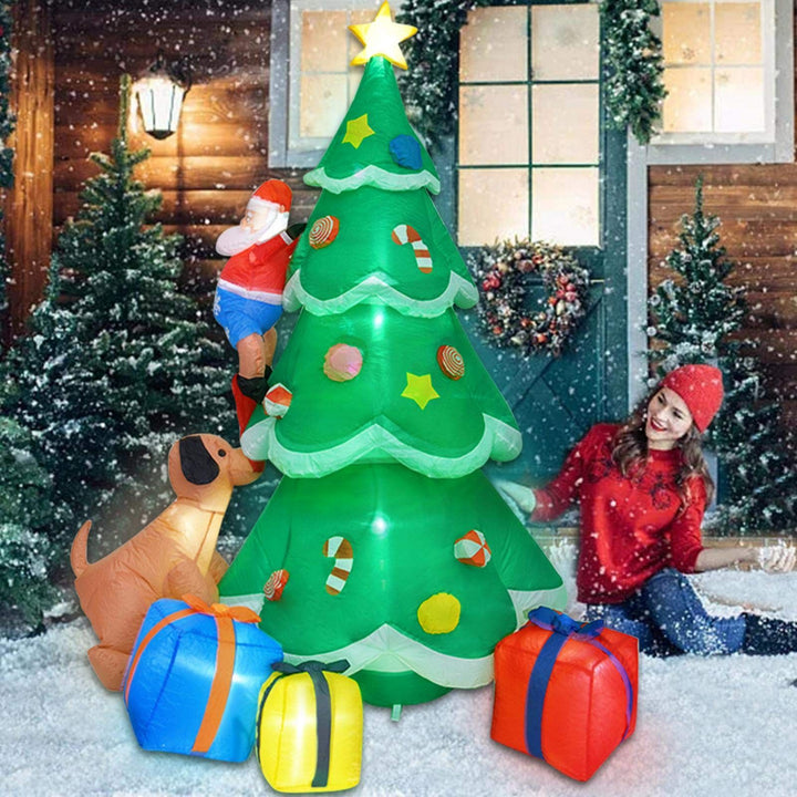 Aufblasbarer Weihnachtsbaum mit Figuren