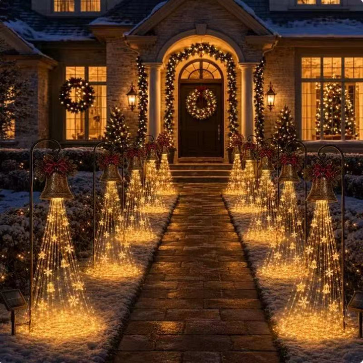 Solarbetriebene Weihnachtsglocken-Lichterkette Karnz