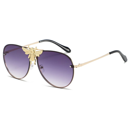 Bold Butterfly-Motiv Aviator-Sonnenbrille