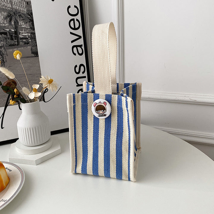 Gestreifter Canvas-Shopper