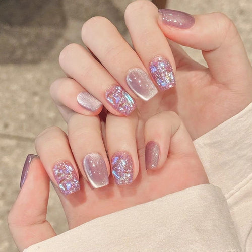 Glitzernde Gel Press-On Nagelkunst Set Karnz